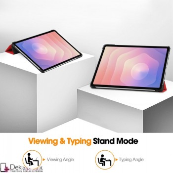 Dirbtinės odos atverčiamas dėklas - raudonas (Samsung Galaxy Tab S11) Dirbtinės odos atverčiamas dėklas - raudonas (Samsung Galaxy Tab S11)
